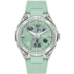 KXAITO Vrouwen Dames Outdoor Waterdichte Sport Horloge Quartz Horloge Mode Armband Beweging Analoog-Digitale Display Meisjes Horloges, 01_groen 01, Quartz horloge
