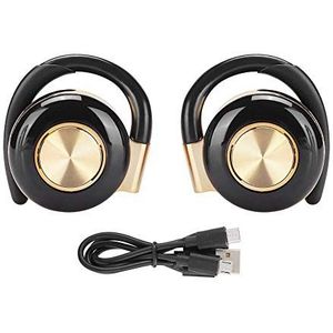 Bluetooth-hoofdtelefoon, stereo tweekanaals draadloze oortelefoon, binaurale oproep Grote luidspreker Oorhangende Bluetooth-hoofdtelefoon, echte draadloze stereo-oortelefoon voor hardlopen, trainingen