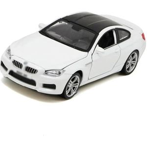 Diecast Model Auto's Speelgoed Auto's Voor M6 1:32 Diecast Auto Model Legering Serie 4 Te Openen Deuren Licht Display Motor Geluid Speelgoed (Color : White)