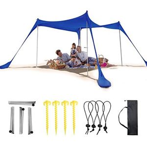 Beach Canopy?Beach Tent Sun Shade?Aluminum Tent Pole for Family, Portable Lightweight Camping Poles for Camping Backpacking Awning UPF50+