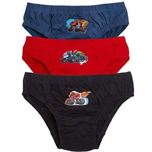 Blaze Boys and The Monster Machines Slips Kids Ondergoed Trunks Onderbroek (Pack van 3), Blauw/Rood/Zwart, 5-6 Jaren