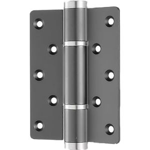 2-delige veerrebound-scharnier, zelfsluitende scharnier, sluit automatisch de deur, hydraulisch bufferscharnier, for onzichtbare deur, voordeur, goud (Color : Grey)