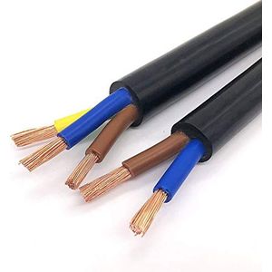 Afschermingskabel, flexibele siliconen kabel, 5 meter RVV koperen draadmantellijn, 2/3-aderig, 1/1,5/2,5/4/6 mm, multifunctionele outdoor accessoires (kleur: 2-aderig, specificatie: 6 mm) (kleur: 2