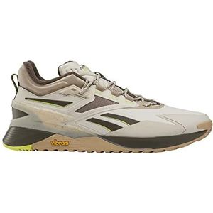 Reebok Nano X3 Adventure Sneaker voor unisex, Stucwerk Beige Laser Lime, 11.5 US Women/11.5 US Men