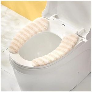 Toiletbrilkussens, Herbruikbare toiletbrilkussenhoes in multicolor, verpakking van 1(Beige)