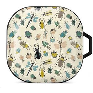 Insecten oordopjes hoesje compatibel met Samsung hard shell beschermhoes zwart-stijl