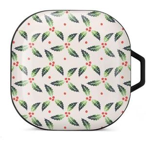 Aquarel Hulst Oordopjes Hoesje Compatibel met Samsung Hard Shell Beschermhoes Zwart-Stijl