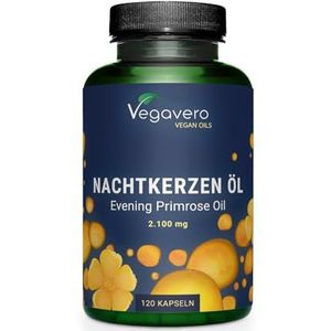 Vegavero Teunisbloemolie 11% GLA | 2100 mg Dagelijkse Dosering | Voor Acné, Eczeem en Menopauze | Koud Geperst | Zonder Additieven en Vegan