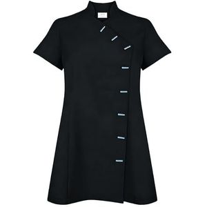 IBEX Zwarte schoonheid tuniek spa salon schoonheidsspecialiste tuniek nagel massage therapeut uniform, hemelsblauw, Zwart, 10