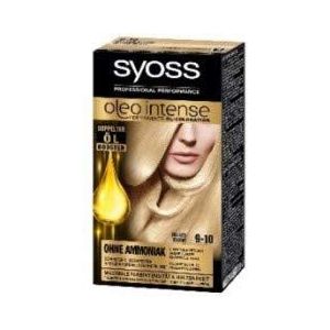 Syoss Oleo Intense 9-10 lichtblond haarverf, verpakking van 3 stuks (3 x 115 ml)