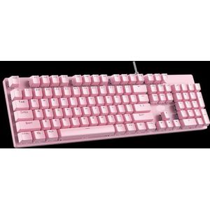 QPSJXN S2022 Wired Mechanical Toetsenbord 104 Blauw Bruin Zwarte Schakelaar (Roze)