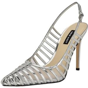 NINE WEST Filane Pump voor dames, Zilveren Spiegel Metallic 040, 37.5 EU