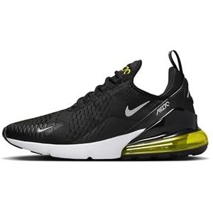 NIKE Air Max 270 Sneakers voor heren, Zwart Opti Geel Wit Licht Rookgrijs, 42.5 EU