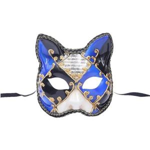 Sanfly Grote Kat Halloween Dier Masker Half Gezicht Vakantie Anime Party Masker Europese en Amerikaanse Maskerade Venetië voor Performance Party