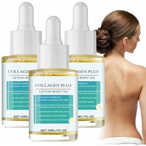 CollagenPlus Lifting Body Oil - 3Pcs Collagen Plus Firming Body Oil,Anti-Aging Collagen Lifting Body Oil,Body Oils for Women,Anti-Aging Serum for Face and Body,Reduces Fine Lines and Wrinkles
