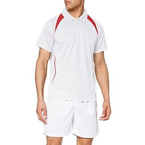 Spiro Team Spirit Poloshirt voor heren, wit (wit/rood 059)., M