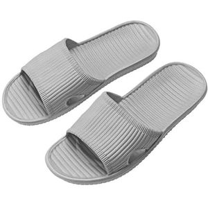 GSCLZ Sandalen dames badschoenen voor douche zachte strepen rubber flip flops heren sandalen dames zomer schoenen heren sandalen, Grijs, 44/45 EU