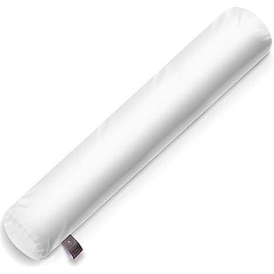 FAM HOME - Rolkussen - Wit - Orthopedisch Kussen - 21 x 140 cm - Ademend - Wasbaar - Gerecycleerde Holle Vezels van Polyester
