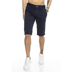 Redbridge Heren chinoshorts bermuda korte broek business casual knielang, donkerblauw, 40