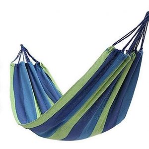 Hangmat Canvas Buitenschommel Verdikt Kampeer Hangstoel Enkel Dubbel Volwassen Hangmat, Blauw-A/3367, 56656/9(Greena)