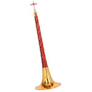 Rode Sandelhout Paal Gouden Gesneden Kom Suona Hoorn Volwassen Chinese Folk Suona Muziekinstrument Suona Set(Color:A flat)