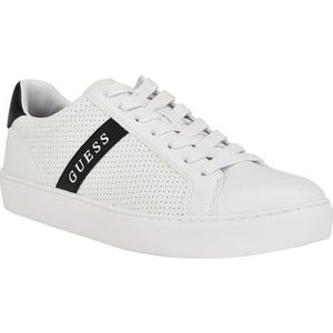 GUESS Bixly Sneaker voor heren, Wit Zwart 140, 44.5 EU