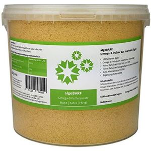 algoBarf Omega-3 algen voor honden, paarden, katten, barf, volwaardig natuurlijk poeder met vitaminen en mineralen, voedingssupplement (4 kg)