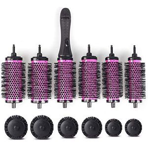 Xcellent Global Haarborstelset met afneembare rollen, 1 handvat en 6 rollen, Small Medium Large BT023