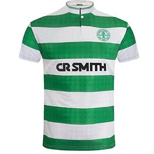 Celtic FC Heren Shirt Kit Retro 1988 Honderdste verjaardag Thuis Uit Officiële Voetbal Gift, Groen, XXL