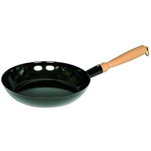 RIESS Koekenpan houten handvat - 30 cm - Emaille