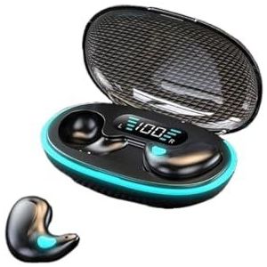 Gaming oordopjes X55 Slaap Oordopjes Mini Hoofdtelefoon TWS Bluetooth Oortelefoon Stereo Verborgen Headsets Met Microfoon HD Oproep Waterdicht Voor Werk In Ear Hoofdtelefoon(Black)