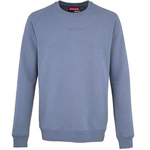 CCM Core Fleece Crew Sweatshirt voor volwassenen, Vintage Blauw, Maat: M, one size