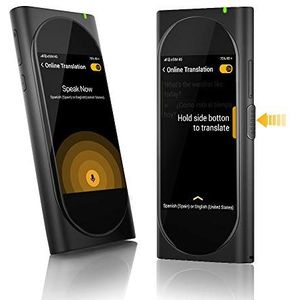 Langogo Genesis draagbare taalvertaler apparaat, 100+ talen Pocket vertaler, realtime spraakvertaler met offline vertaling, ingebouwde gegevens, 3,1 inch Retina Display Traductor, zwart