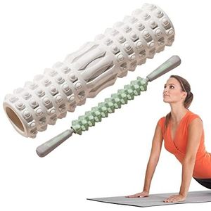 Muscle Roller voor Benen,Yoga Oefening Manual Body Foam Roller Set | Yoga Spier Schuim Roller Stick voor Armen Heup Benen, Thuis Pilates Training Roller Stick voor Lichaam Chucheng