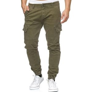 Indicode - August - Cargobroek - Army - Katoen - 6 Zakken