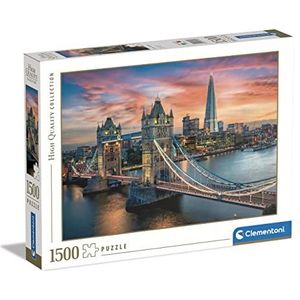 Clementoni - Puzzel 1500 Stukjes High Quality Collection London Twilight, Puzzel Voor Volwassenen en Kinderen, 10-99 jaar, 31694