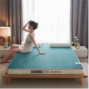 Matras Van Volledige Grootte, Nieuwe Koelzijdelatex Traagschuimmatras, Opvouwbare Studentenslaapzaal Enkele Matras, Dubbele Matras, Latex-traagschuim-medium Hardheid-ergonomisch (Color : Green, Size