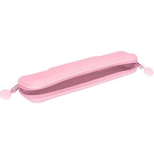 Potloodzakje, lekvrij waterdicht siliconen etui voor kleine items voor potloden voor make-upbenodigdheden (roze (klein)), Roze (Klein)