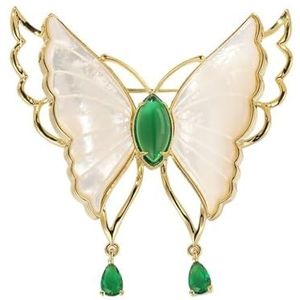 Natuurlijke parelmoer schelp vlinder broche elegante kostuumaccessoires corsage luxe geschenkpin