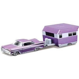 1/64 Voor Ford Mustang GT/Camper Trailer Model Auto Model Legering Auto Speelgoed Collectie Cadeau (Size : F)