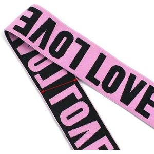 5/10 meter 25/40 mm polyester liefde elastische band rubberen singelband kledingstuk tailleband broek riem ambachtelijke DIY kleding naaien accessoires-EB147-roze-40m