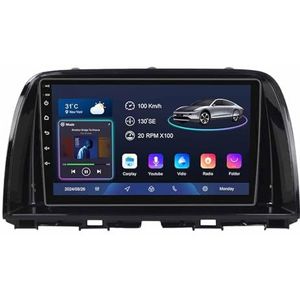 Android 14 9 Inch Touchscreen Autoradio 2 Din voor Mazda CX-5 2012-2015 met CarPlay & Android Auto Stuurbediening GPS Navigatie AHD Backup Camera Bluetooth (YS10 (2+32G))