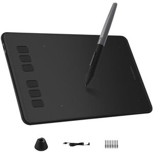 Huion Inspiroy H640P Grafische tablet, Android-ondersteuning, met batterijloze stylus en 8192 drukgevoeligheid, tekentablet voor tekenen, schrijven, ontwerpen, lesgeven