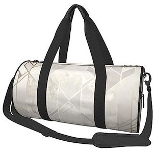 Rose Gold Marble Achtergrond Print Plunjezak Overnachting Tas Grote Capaciteit Opvouwbare Unisex Gym Bag Voor Reizen Buiten, Zwart, One Size, Zwart, Eén maat