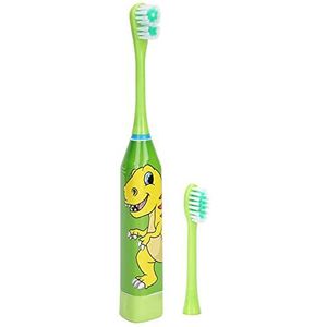 Elektrische tandenborstel, praktisch voor gebruik Cartoon elektrische tandenborstel in overeenstemming met ergonomisch ontwerp voor thuis voor badkamer(Licht groen)