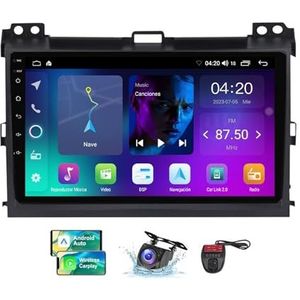Android 13 Autoradio voor Toyota Land Cruiser Prado 120 3 2002-2009 - Ingebouwde DSP/Carplay/Android Auto - Camera + DVR - 9 inch 2 Din - Stuurbediening - FM RDS DAB Radio - BT 5.0(NF-1)