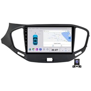 9 Inch Octa Core 2G+32G Car Stereo Compatible with Lada Vesta 2015~2020 Touchscreen Navigation with Bluetooth, Wireless Carplay, Android Auto, 1080P Backup Camera,C10