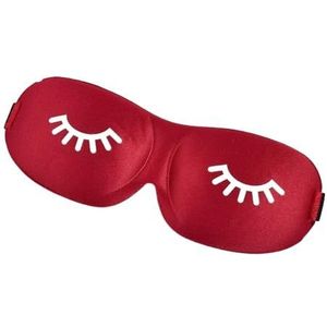 3D slaapmasker schoonheid wimper slapen oogmasker oogmasker oogschaduw slaaphulp reizen buiten huis ogen rust ontspannen oogschelp gezondheidszorg (donkerrood)