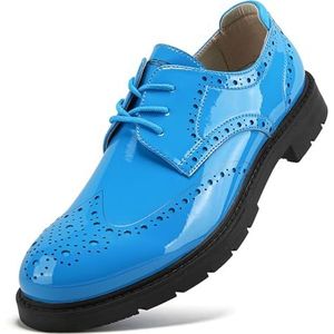 PENXZT Spikes Golfschoenen Heren Antislip Outdoor Golf Sport Training Sneakers voor Golfen,Blauw,39 EU
