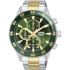 Lorus Sport Man Mens analoge Quartz horloge met roestvrij stalen armband RM327JX9, Goud, Modern